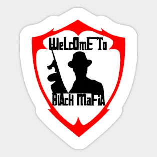 Black Mafia Red Logo Sticker